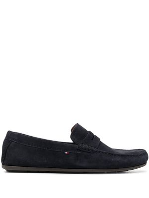 Tommy Hilfiger round-toe suede loafers - Blue
