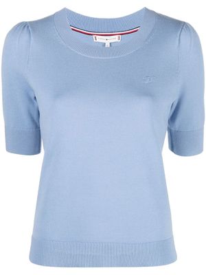 Tommy Hilfiger short-sleeve knitted top - Blue