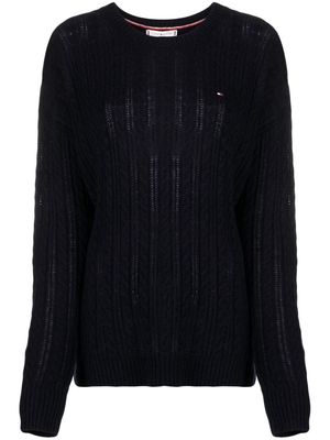 Tommy Hilfiger soft-wool cable-knit jumper - Blue