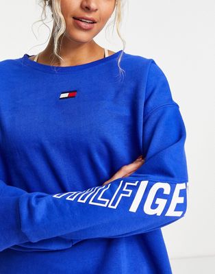 Tommy Hilfiger Sport crew neck flag logo sweater in blue - part of a set