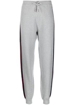 Tommy Hilfiger stripe-detail knitted track pants - Grey