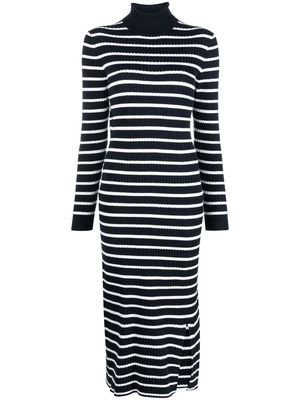 Tommy Hilfiger striped knitted midi dress - Blue