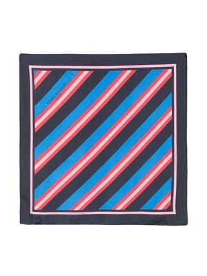 Tommy Hilfiger striped silk scarf - Blue