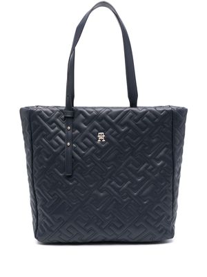 Tommy Hilfiger TH monogram quilted tote bag - Blue