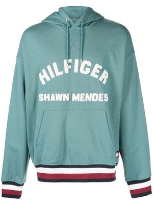 Tommy Hilfiger x Shawn Mendes logo-patch hoodie - Green