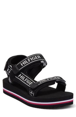 Tommy Hilfiger XZ Plush Neoprene Sandal in Black/white/black