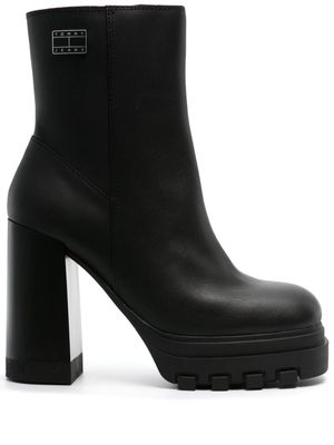 Tommy Jeans 120mm logo-print ankle boots - Black