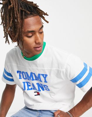 Tommy Jeans acid capsule cotton ringer t-shirt in white - WHITE