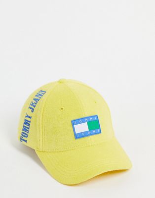 Tommy Jeans acid logo cap in yellow
