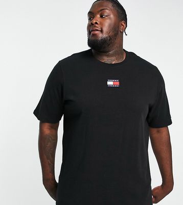 Tommy Jeans Big & Tall center badge logo T-shirt in black