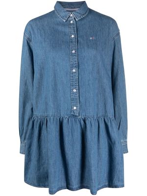 Tommy Jeans button-front denim shirt dress - Blue