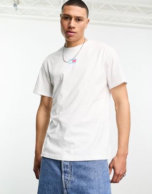 Tommy Jeans classic center pop flag T-shirt in white