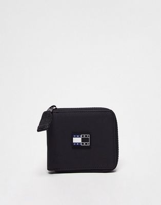 Tommy Jeans collegiate small zip coin holder in black