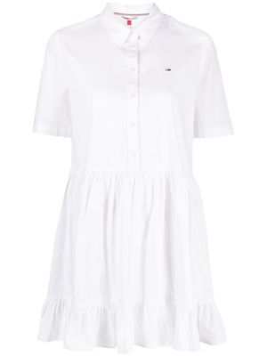Tommy Jeans cotton flared mini dress - White