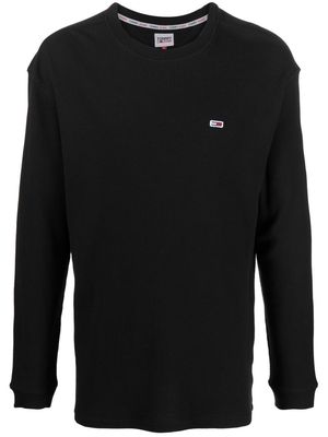 Tommy Jeans crew-neck organic cotton sweatshirt - Black