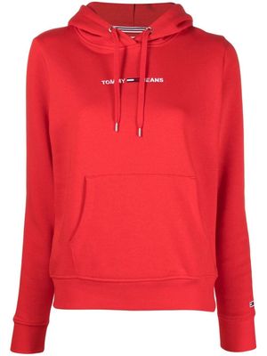 Tommy Jeans embroidered-logo drawstring hoodie