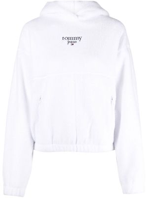 Tommy Jeans embroidered logo hoodie - White