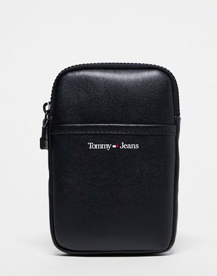 Tommy Jeans essential phone reporter bag in black