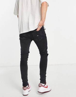 Tommy Jeans finley cotton blend super skinny jeans in black - BLACK