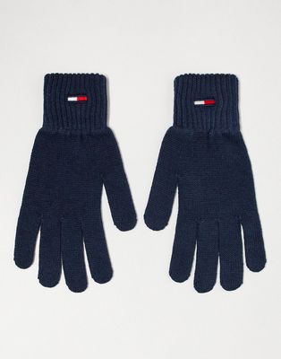 Tommy Jeans flag gloves in blue-Navy