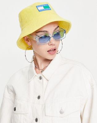 Tommy Jeans flag logo bucket hat in yellow