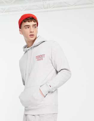 Tommy Jeans graphic logo hoodie in gray