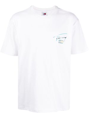 Tommy Jeans graphic-print cotton T-shirt - White