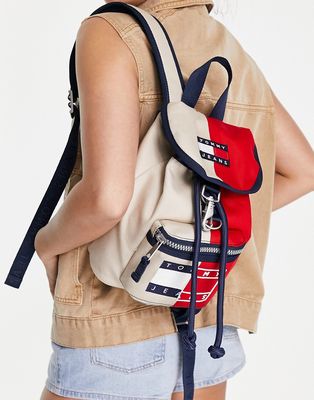 Tommy Jeans heritage spliced back pack in color block-Multi