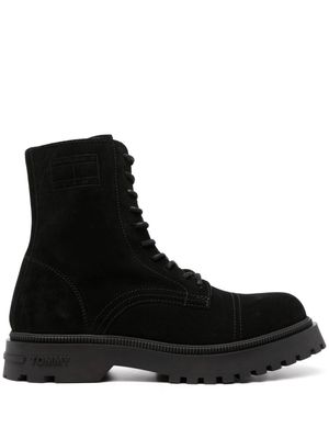 Tommy Jeans lace-up suede boots - Black