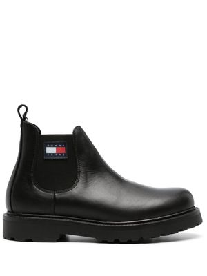 Tommy Jeans leather Chelsea boots - Black