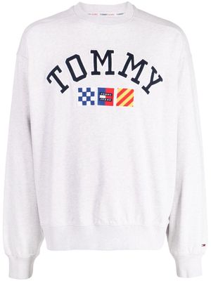 Tommy Jeans logo-appliqué cotton sweatshirt - Grey