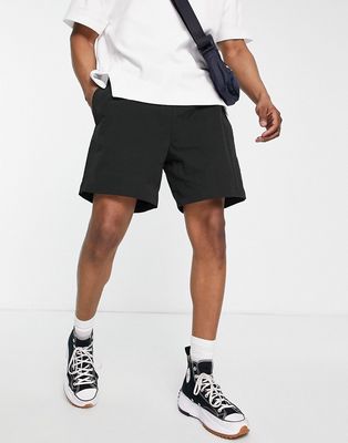 Tommy Jeans logo belted beach short in black