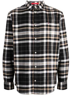 Tommy Jeans logo-embroidered check-pattern shirt - Multicolour