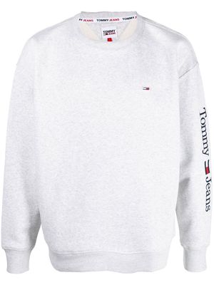 Tommy Jeans logo-embroidered jersey sweatshirt - Grey
