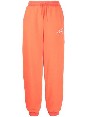 Tommy Jeans logo-embroidered track pants - Orange