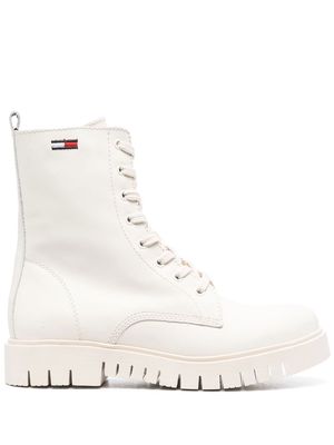 Tommy Jeans logo patch ankle boots - Neutrals