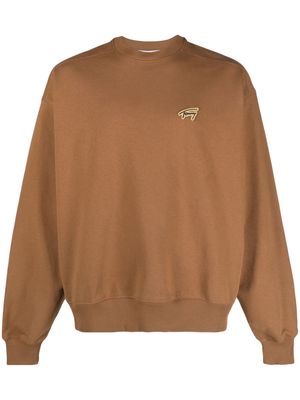 Tommy Jeans logo-patch crew-neck sweatshirt - Brown