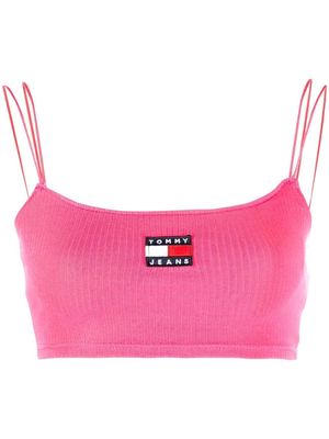 Tommy Jeans logo-patch detail top - Pink