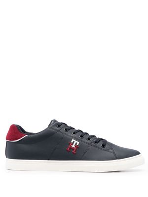 Tommy Jeans logo-patch lace-up sneakers - Blue