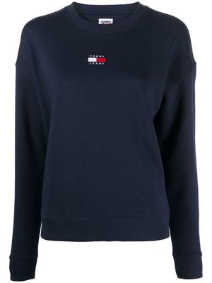 Tommy Jeans logo-patch long-sleeved T-shirt - Blue