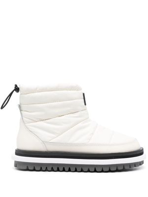 Tommy Jeans logo-patch padded ankle boots - White