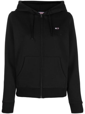 Tommy Jeans logo-patch zipped hoodie - Black