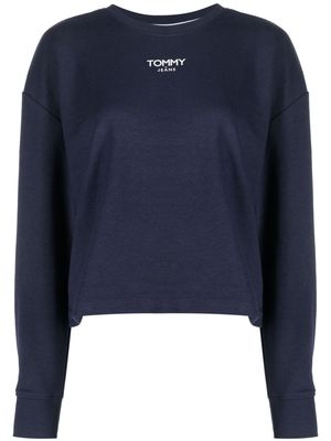 Tommy Jeans logo-print cotton blend T-shirt - Blue