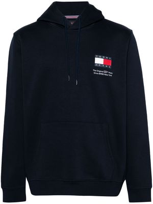 Tommy Jeans logo-print cotton hoodie - Blue