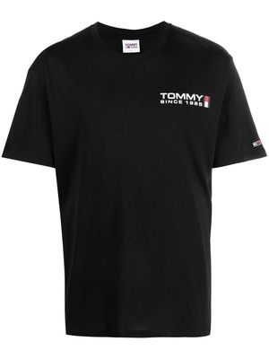 Tommy Jeans logo-print cotton T-shirt - Black
