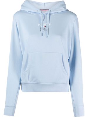 Tommy Jeans logo-print detail hoodie - Blue