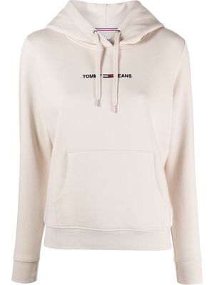 Tommy Jeans logo-print detail hoodie - Neutrals