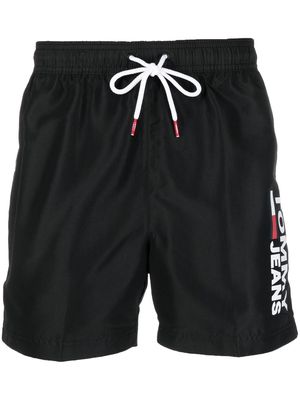 Tommy Jeans logo-print drawstring shorts - Black
