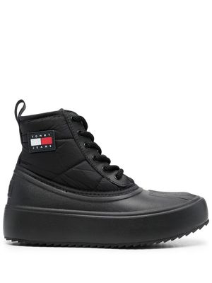 Tommy Jeans oversize rubber sole boots - Black