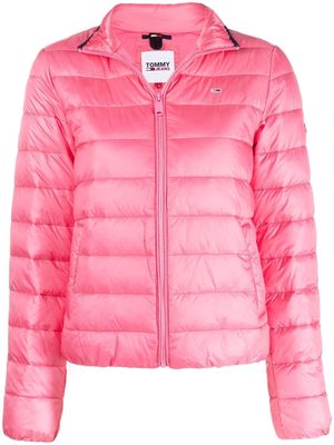 Tommy Jeans padded logo-patch jacket - Pink